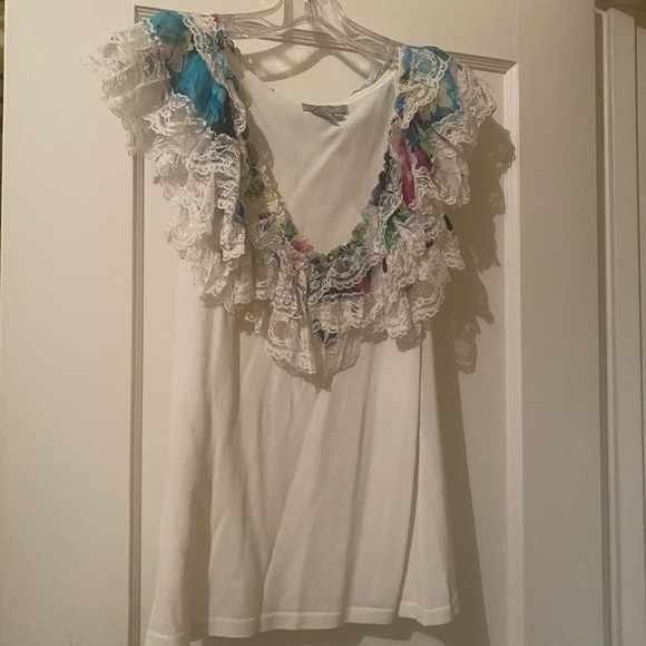 Alberto Makali white tank blouse size large - Picture 1 of 3
